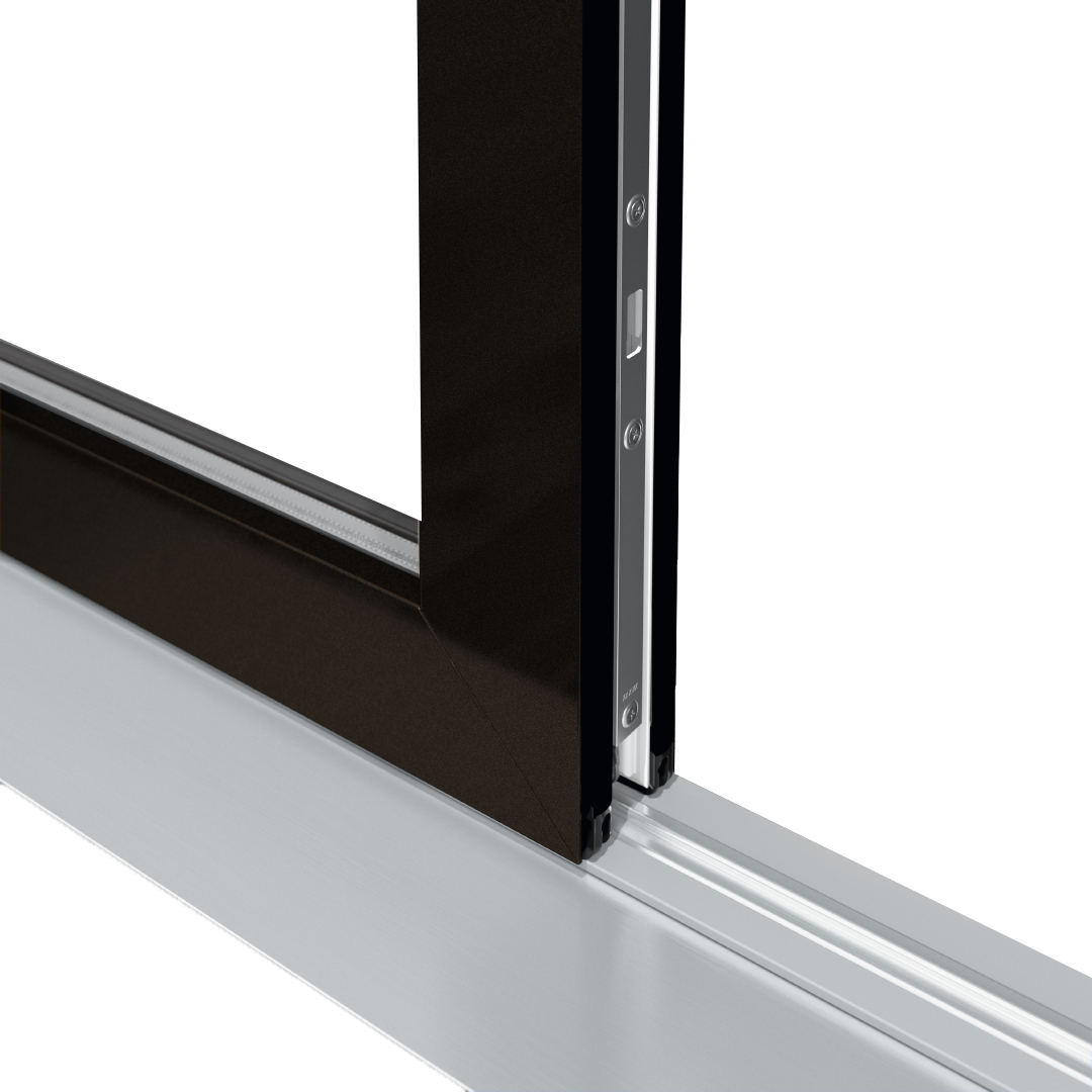 Bodentiefer Übergang mit barrierefreier Türschwelle im Detail